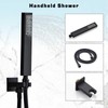 Elefloom Shower Faucet Set, 10 Inch Matte Black Wall Mounted