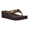 GUESS Women's Ediva Wedge Sandal, Brown 201, 7, Brown 201,