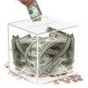 Clear Acrylic Money Saving Box, Unopenable Money Saving Box, Modern