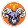 2 x 10cm Aries Zodiac Sign Vinyl Stickers - Ram