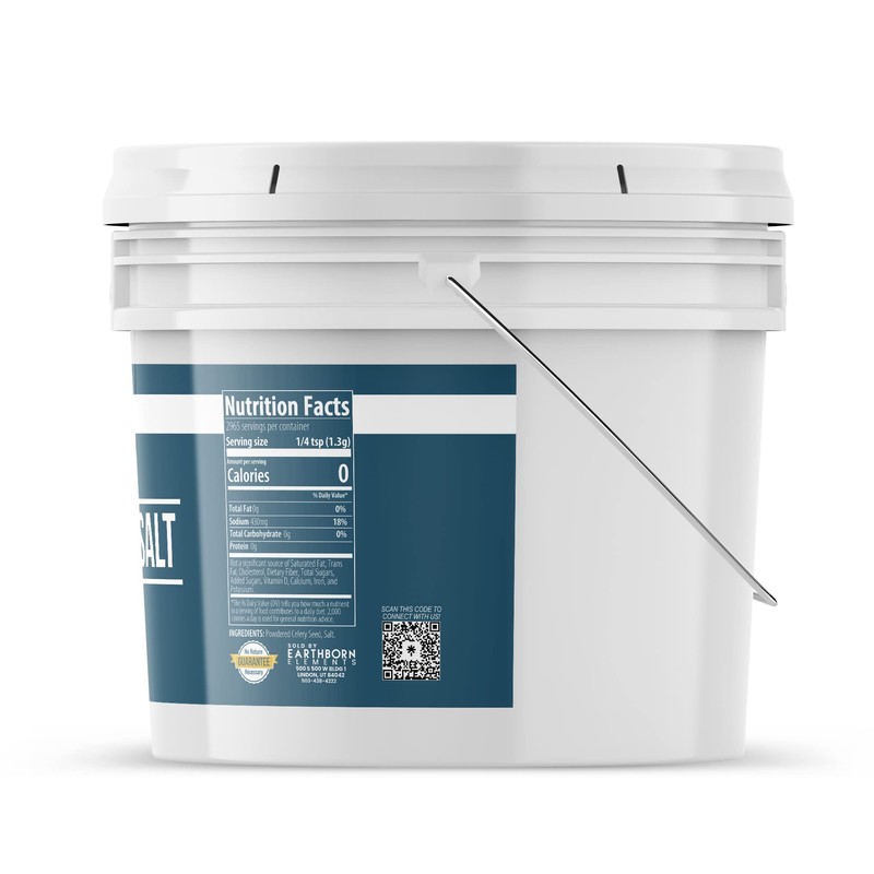 Earthborn Elements Celery Salt 1 Gallon Bucket, Bold & Fresh,