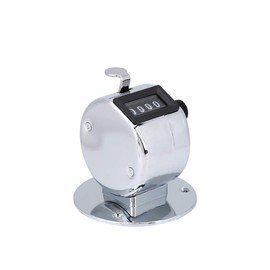 Ejoyous 4 Digit Click Counter, Silver Manual Counter with Ring, Stainless Steel Hand Counter for Counter Workshop Records