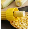 2pcs Cob Corn Stripper,Plastic Corn Peeler for Cobbe,Stainless Steel Blades