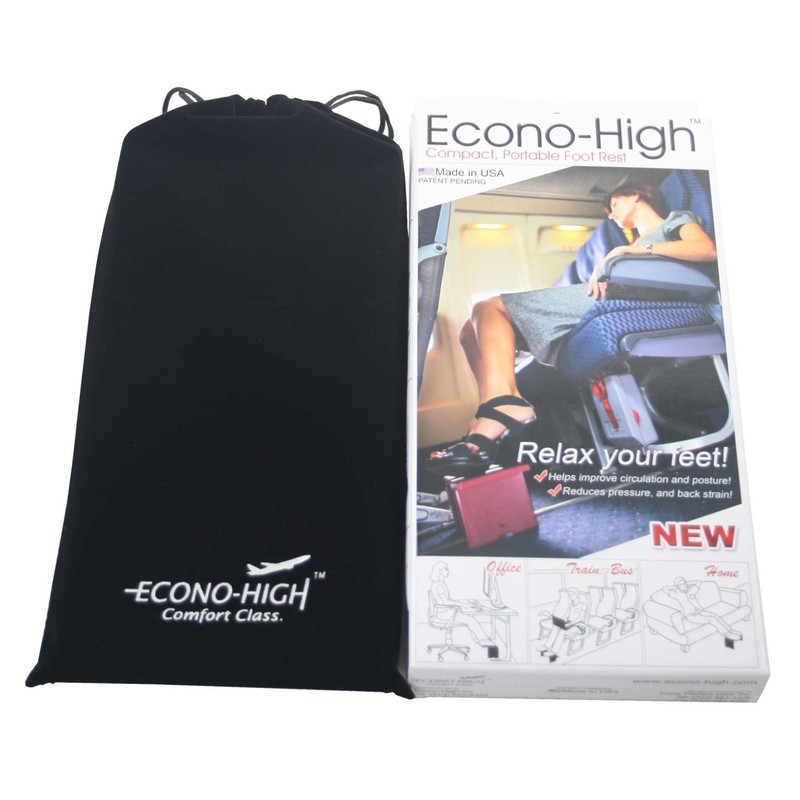 Portable Travel Footrest Black Made in USA