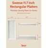 Sweese Rectangular Porcelain Platters, Serving Trays for Parties, 13.8 Inch