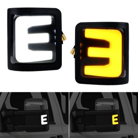 KURLTCAAU F250 Mirror Lights Switchback Side Mirror Marker Turn Signal & Running Light Replacement for 2008-2016 F250 F350 F450 F550 Super Duty DRL Turn signal Lamp accessories