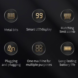 6 in 1 Electric Beard Trimmer Hairdresser Multifunction USB Electric Push Clipper Nose Hair Remover