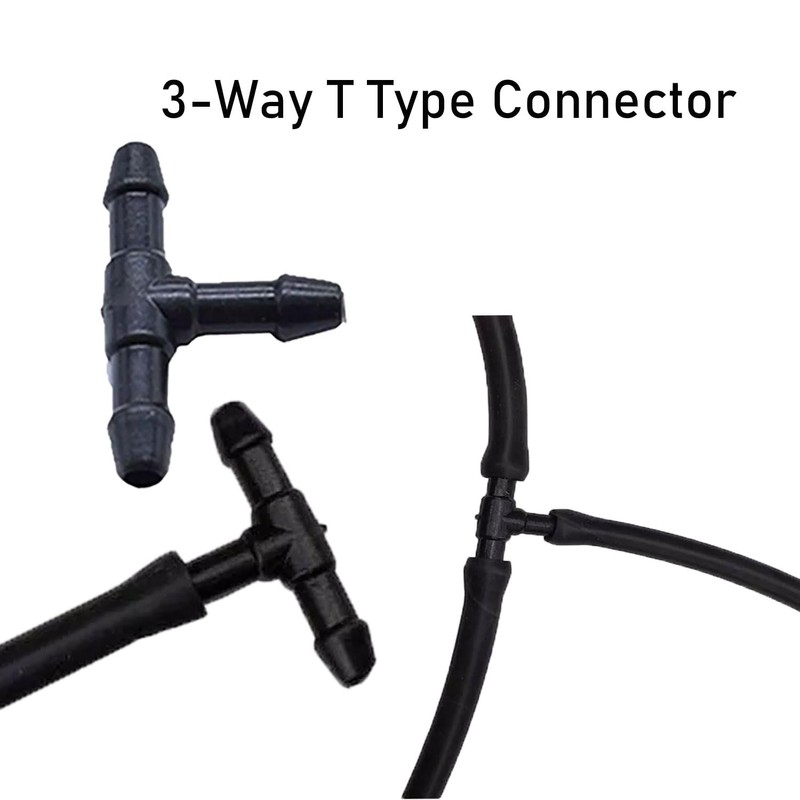 UpAmcarker 24Pcs Windshield Washer Hose Connector Kit 3-way(T-type) 3-way(Y-type)2-way (I-type)