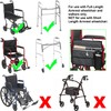 Wheelchair Storage Bag, Wheelchair Double-Sided Armrest Pouch with Cup Holder