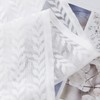 TOPICK Half-Curtains, White, Lace, Transparent Curtains, Bistro Curtains, Kitchen, Warp-Knitted,