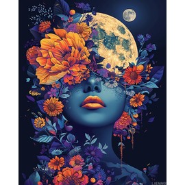 Landscape Paint by Number for Adults Beginners, DIY Acrylic Watercolor Painting Kits on Canvas, Paint by Number Oil Painting Crafts Perfect for Home Wall Decor 16x20 Inch