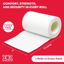 Ever Ready First Aid 2600016-X4 Adhesive Silk Cloth Tape, Latex Free, 3" x 10 yd. (Pack of 4)