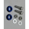 C.F.POSH License Plate Cap Bolts & Nuts Blue 200380
