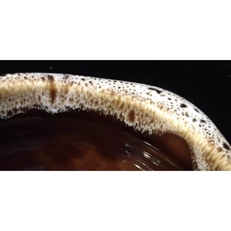 HF Coors China 4 Vtg HF Coors Brown Drip Glaze