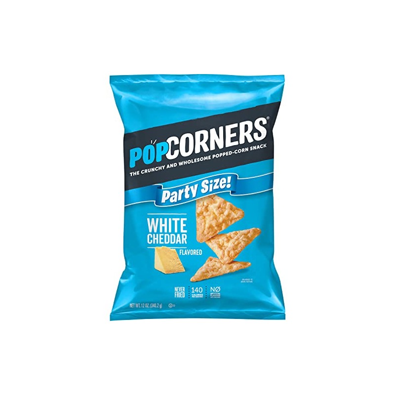 PopCorners Popped Corn Snacks White Cheddar, 12 Oz