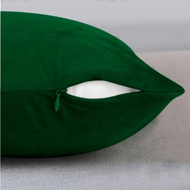 Imperial Rooms Cushion Covers 45 x 45 cm Pack of 2 Square Throw Velvet Pillow Cases Bedroom Decor Cushion for Sofa Living Room Car (Green, 18 x 18 Inch)