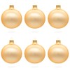 Set of 6 Rose Gold Glass Ball Ornaments 3.25 Inches