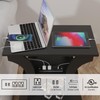 FROMJBEST End Table with Charging Station, Side Table with USB
