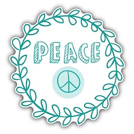 JJH Inc Magnet Peace Wedding Love Pure Vintage Flexible Vinyl Magnet Waterproof Car Magnetic Bumper Sticker 5"
