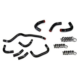 HPS Performance Black Silicone Oil Cooler and Throttle Body Hose Kit for 2000-2003 Honda S2000 2.0L F20C AP1, 57-2079-BLK