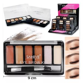 Saniye 3kits Para Cejas De 6tonos Con Aplicador Saniye Original