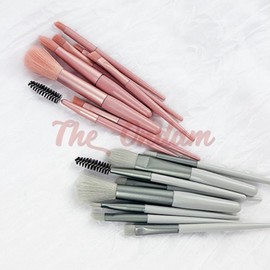 The Ondam 8-Piece Mini Makeup Brush Set: Eyeliner, Eyeshadow, and More Green 3ea