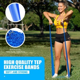 Resistance Bands, Exercise Bands for Physical Therapy, Workout Bands for Home Gym Strength Training and Yoga Starter Set, Strength Training and Yoga Starter Set