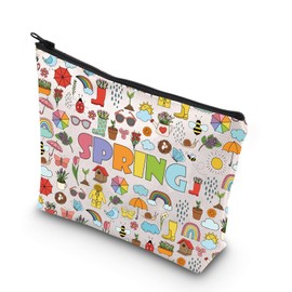 VAMSII Spring Flowers Gift Spring Time Cosmetic Bag Spring Season Gift Spring Vibes Toiletry Bag Springs Lover Gift (Spring)