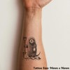 'Mole Digging With Shovel' Temporary Tattoo - Water Resistant, Skin-Safe,