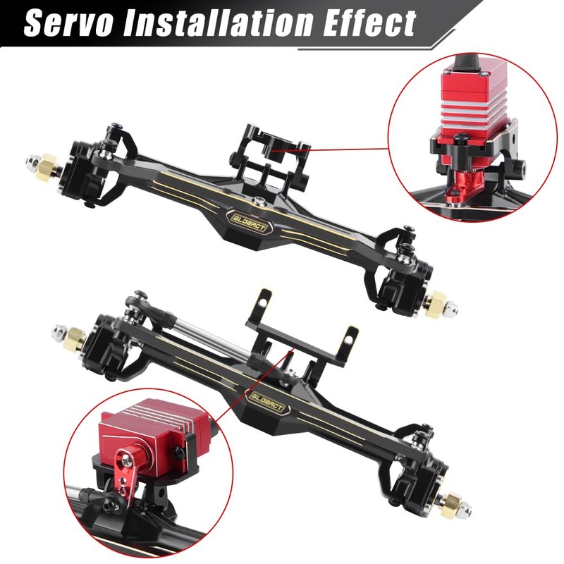 GLOBACT for TRX4M Axles Widend 10mm Brass Axles Set with