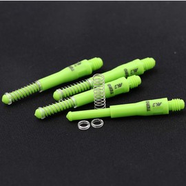 CUESOUL 4 Piezas TERO AK7 Dart Shafts Integrado Resorte telescópico para Dardos de Punta de Acero y Dardos de Punta Suave, Verde, 37mm-Length D