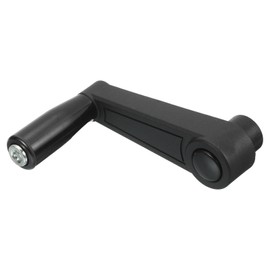 uxcell 10x105mm (Dia x L) Revolving Handwheel Machine Handle, Universal Lathe Crank Grip Replacement for Industry Lathe Milling Grinding Machine, Black (Round Hole)