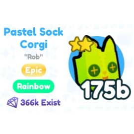 RB Rainbow Easter Pastel Sock Corgi Pet Sim Simulator X PSX on Roblox game