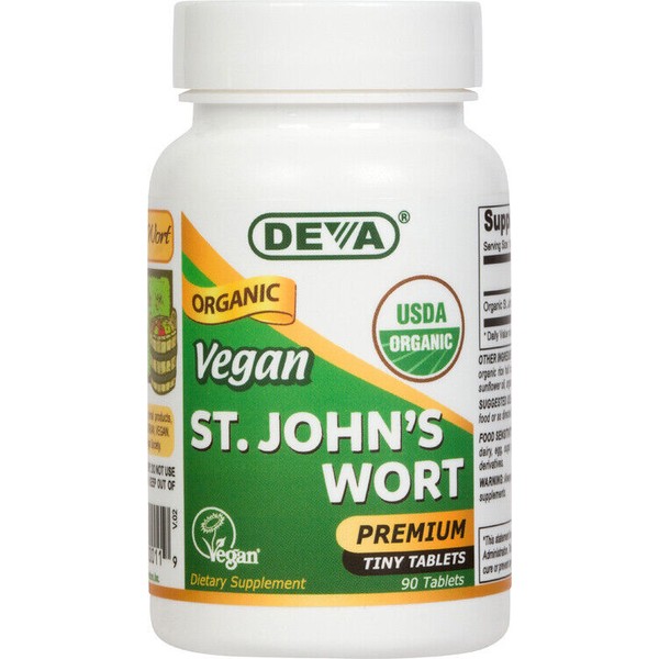 Deva Vegan St John's Wort USDA Organic 300 mg 90 tablets