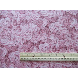 Packed Pink Roses Valentine Love Flowers Cotton Fabric *Fat Quarter*