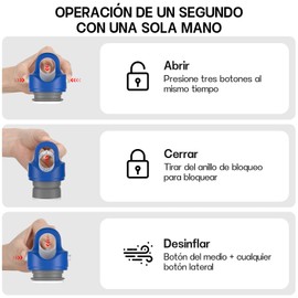 REVOMAX Termo Acero Inoxidable 316, Botella Térmica de Acero Inoxidable de 32 Oz con Doble Sellado para 100% a Prueba de Fugas, se Abre con una Mano en 1 Segundo, para Oficina, Conducir y Viajes, Gris