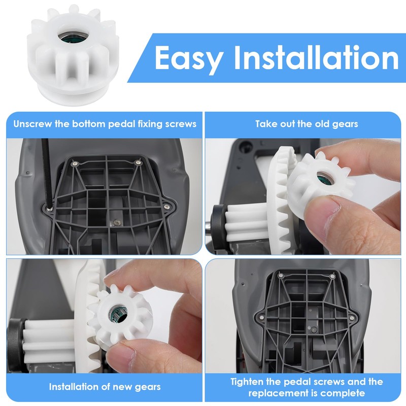 Lnngub Pack of 4 Spin Mop Replacement Parts, Plastic Spin