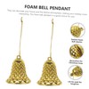 Ipetboom 12pcs Xmas Bell Pendant Ornaments Festive Plastic Hanging Decorations