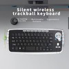 Mini Ergonomic Keyboard Trackball Air Mouse 1200dpi Function TV 2.4G