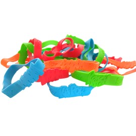 Dondor 'SUPERHERO' Rubber Bracelets For Children (SUPERHERO - 48 Pack)