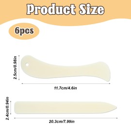 AOZUO Pack of 6 Folding Board for Paper, Folding Bone for Paper, Bookbinding Glue, Folding Pen, Paper Folding Set, Cutting Set, Plastic Bone Folder for Precise Folding, Ideal for Paper Crafts, Card