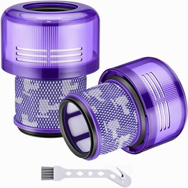 V11 Vacuum Filter Replacement Parts, Compatible with Dyson V11 Animal, V14 Torque Drive, and V15 Detect, Washable HEPA Filters, Replace Part 970013-02 (2 Pack)