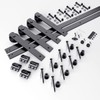 SMARTSTANDARD 11ft Heavy Duty Sturdy Double Sliding Barn Door Hardware