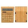 Bamboo Calculator Solar Powered Battery Powered Eco Friendly Function Calculator
