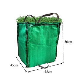 AirTech-UK Green Garden Waste Bags 120 Litres (45 x 45 x 56) cm Industrial Woven Polypropylene Material Eco-Friendly Heavy Duty Green Waste Bags for Lawn and Garden (1 X Waste Bag)