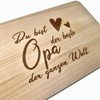 KATINGA Breakfast Board "Bester Opa" Bread Board with Engraving, 22