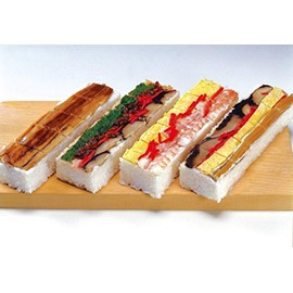 JapanBargain, Sushi Press Maker Rectangular Wooden Oshizushi Box Sushi Mold Oshizushihako, 8.5 inch x 2.75 inch