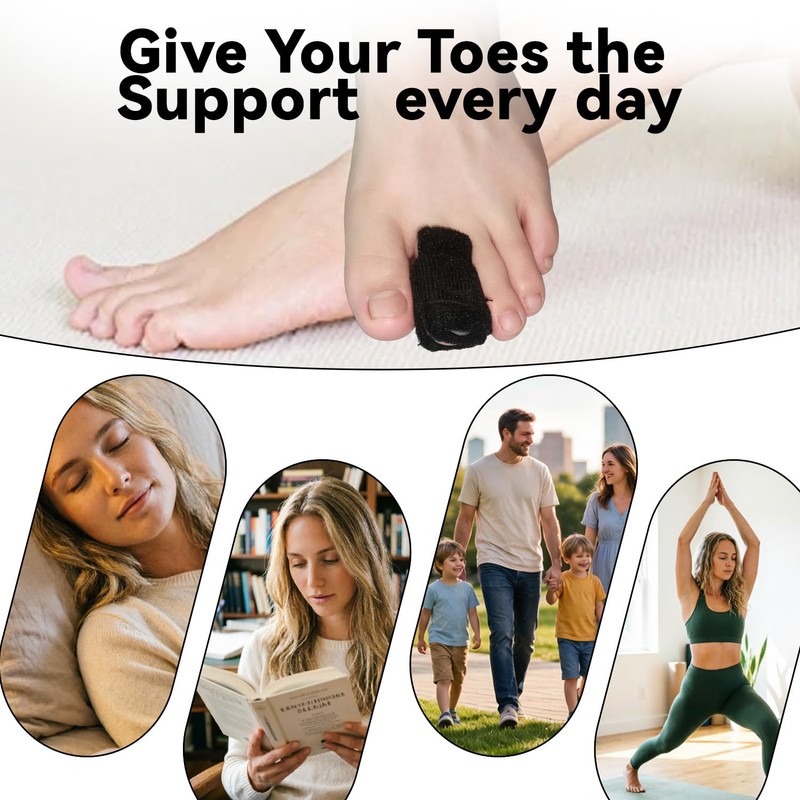 yilenxuri Hammer Toe Straightener with Removable A luminum Splint，2pcs