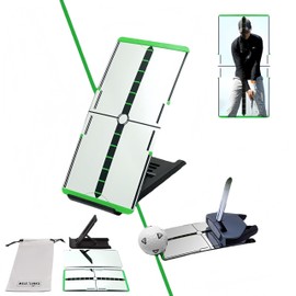 Golf Putter Training Mirror，Golf Swing Training Mirror，Improve Putting Accuracy ，Professional Design, Portable & Easy to Use，for Beginners & Advanced Players，Improve Aim & Stance