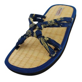 Nawemo Cinnamon Slippers Checked Blue, blue, 38 / 39 UK